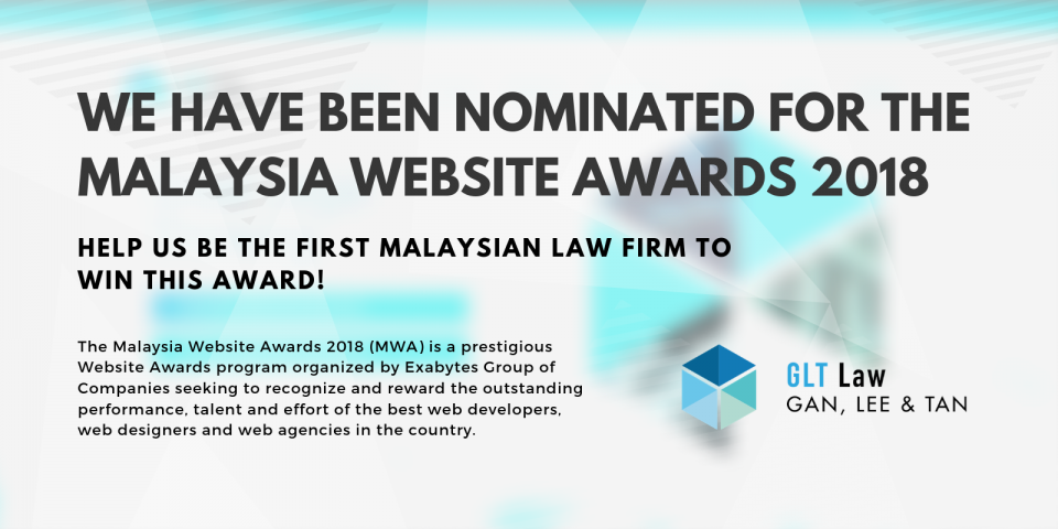 GLT Law nominated for Malaysia Website Awards 2018